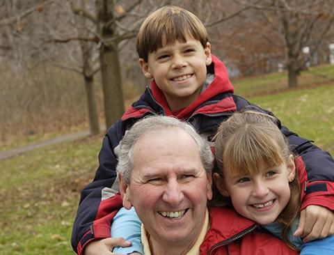Bill Kienapple and his grandchildren