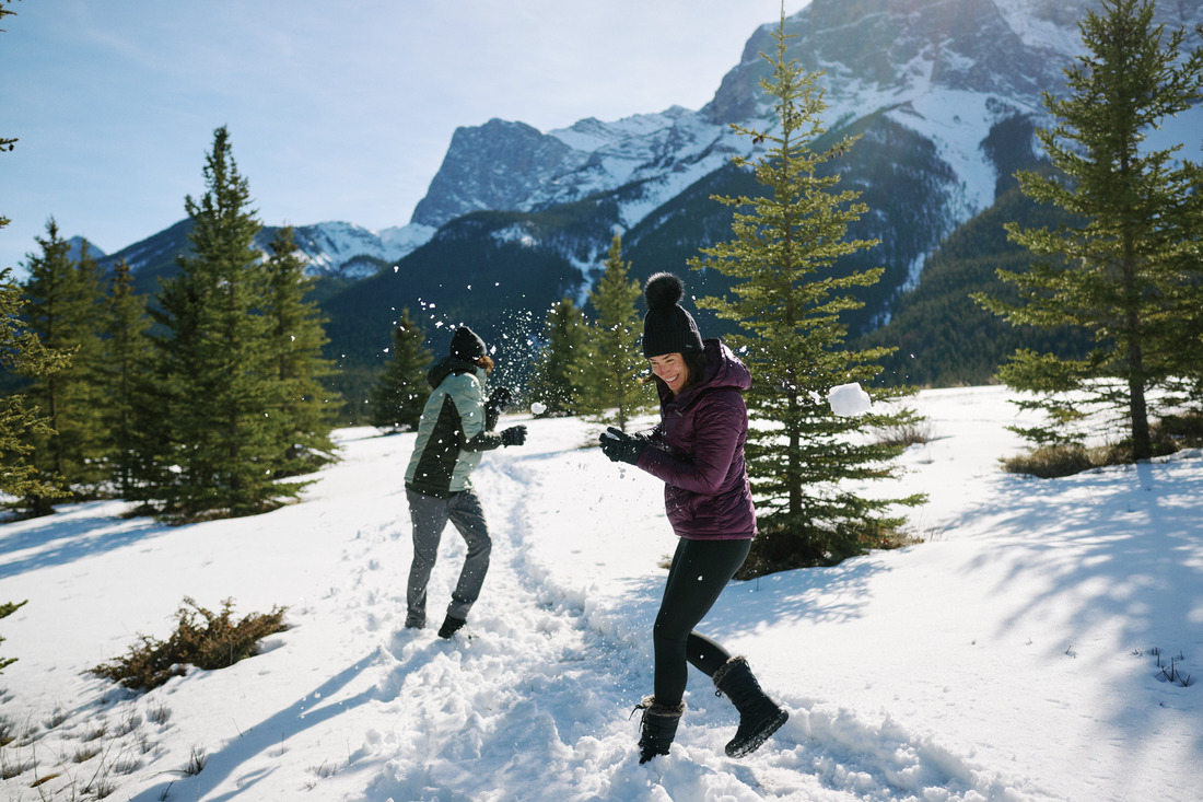 friends through snowballs at eachother