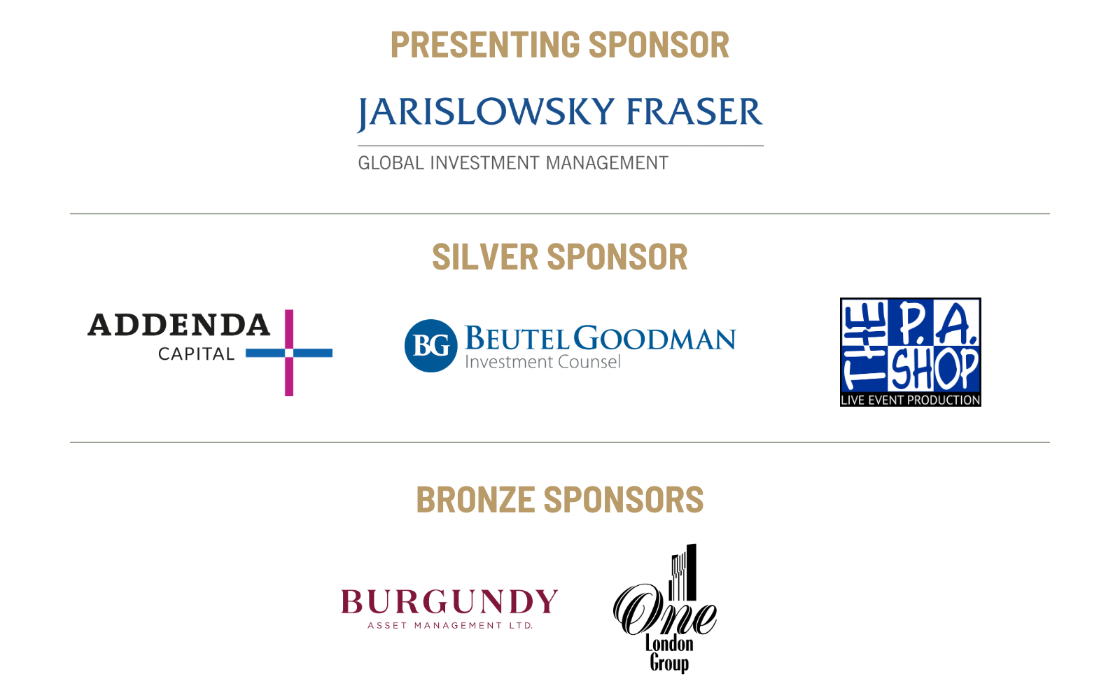Sponsors