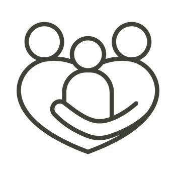 People hugging icon