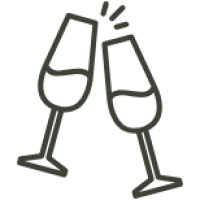 two cups cheersing