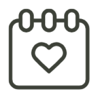 calendar with heart icon 