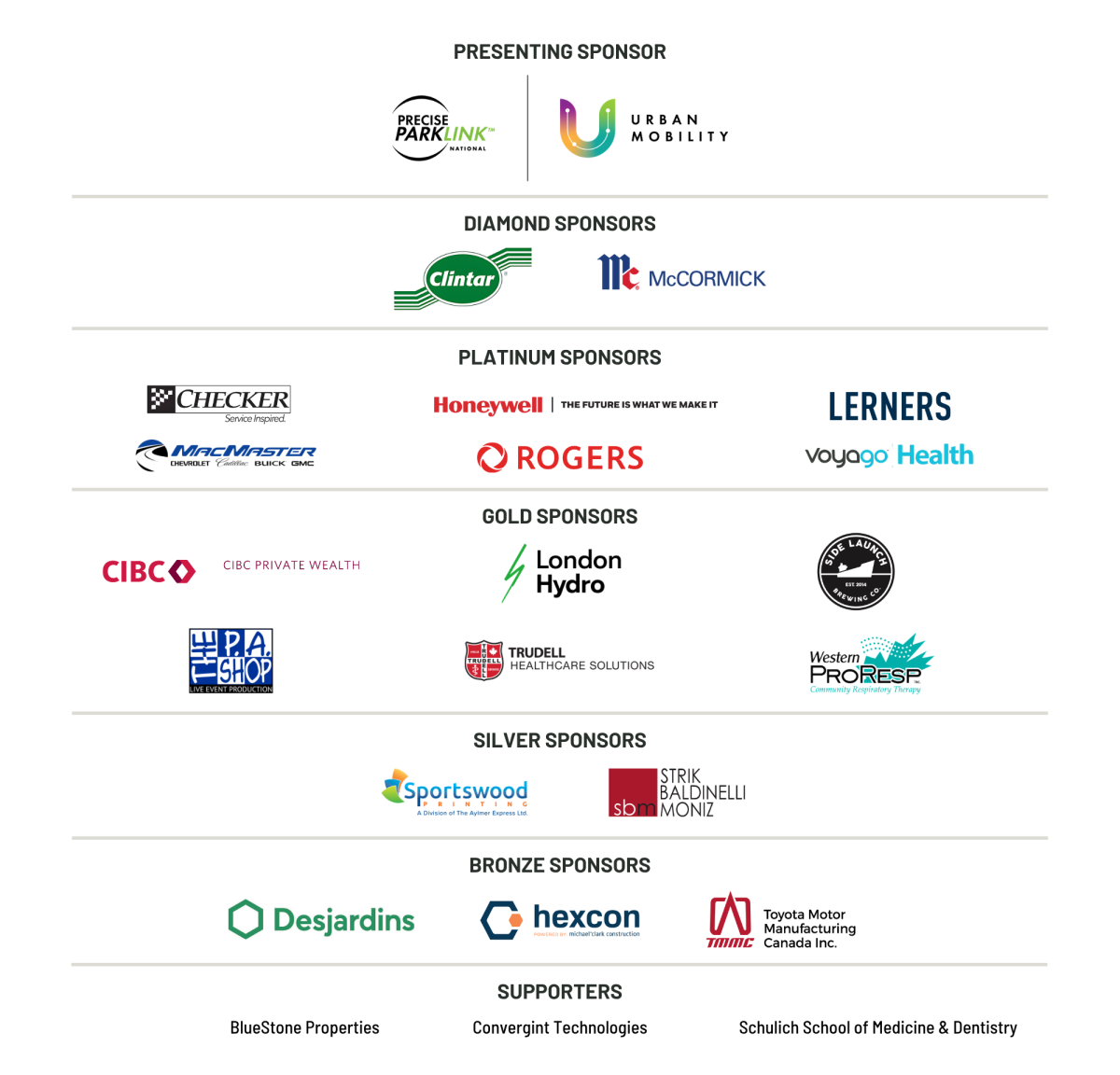CCA sponsors logos