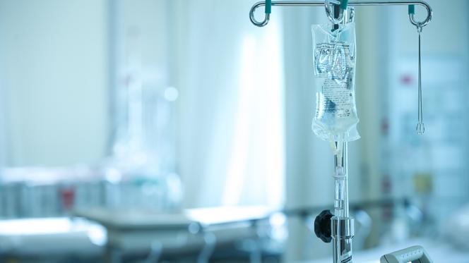 IV in hospital room