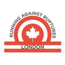 Running Against Ruptures London Logo