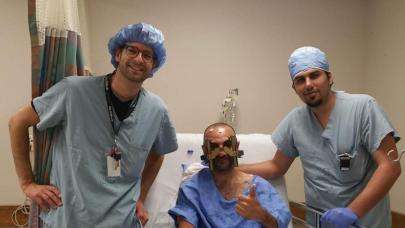 rashad with hospital staff