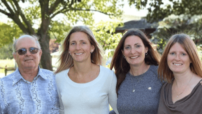 Stanley Rodgers with daughters Melissa, Sandra and Carrie