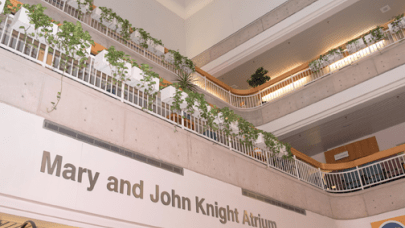 The atrium at LHSC's London Regional Cancer Program has been named in honour of Mary and John Knight, in recognition of their $5.25 million estate gift.