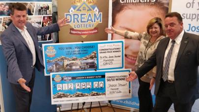 Dream Lottery presentation cheques